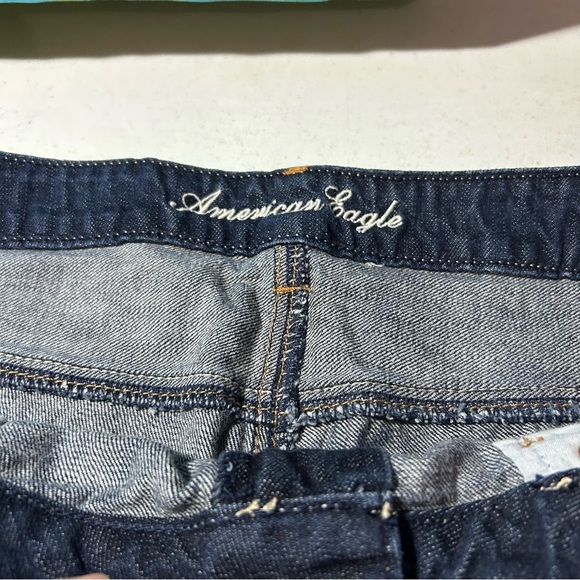 American Eagle Outfitters Blue Jean Shorts Distressed Style size 16 - Picture 2 of 7